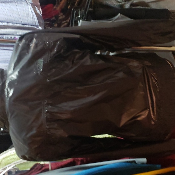 Gorg Northface zip up jacket windbreaker black with pink lining - Picture 9 of 12